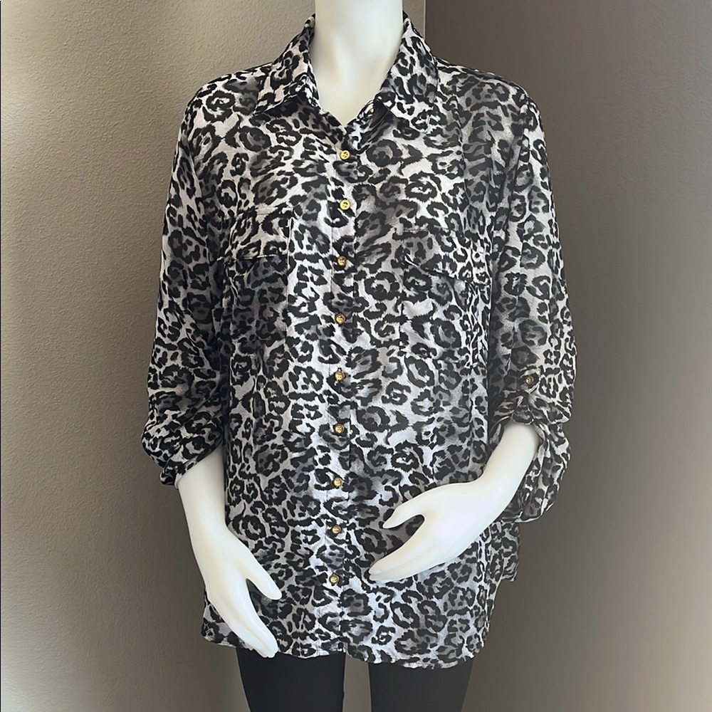 Cato 18/20W Animal Print Shirt